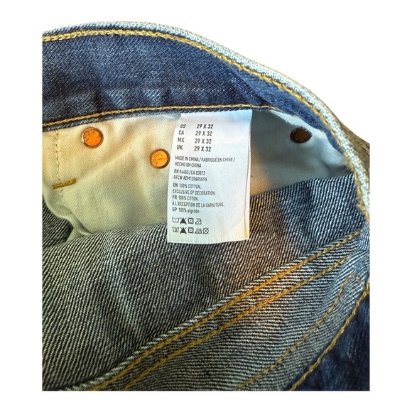 American Eagle Outfitters Men's Jeans Slim Straight 29x32 Medium Blue Denim - Picture 4 of 10